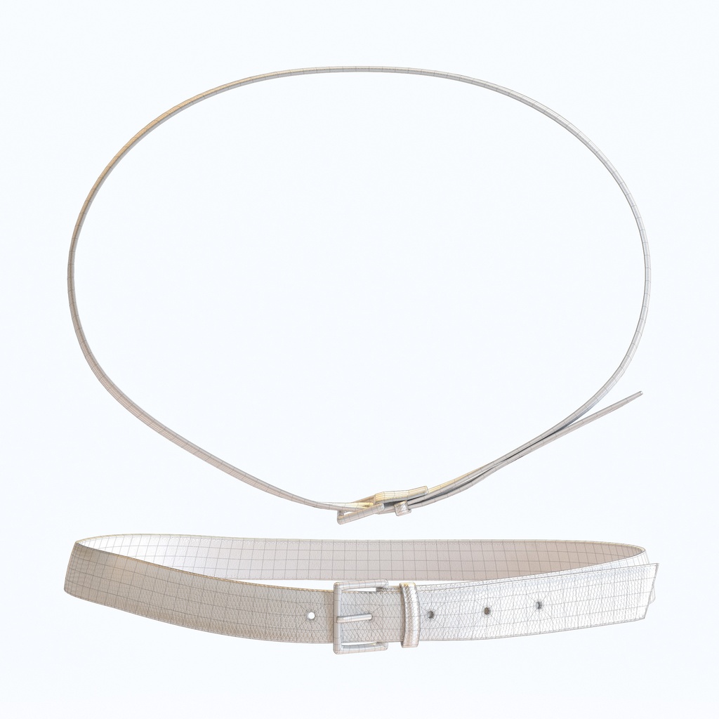 革ベルト - レザーベルト 【3Dモデル】