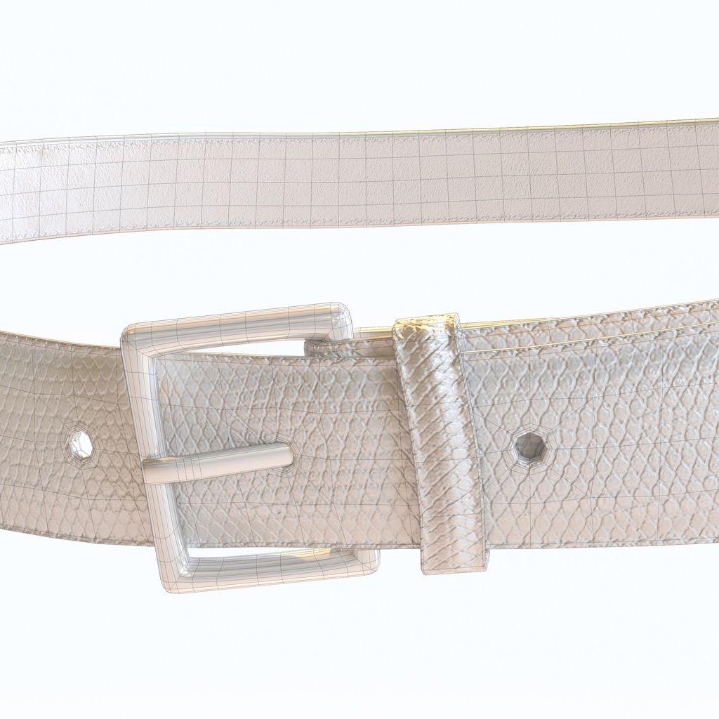 革ベルト - レザーベルト 【3Dモデル】