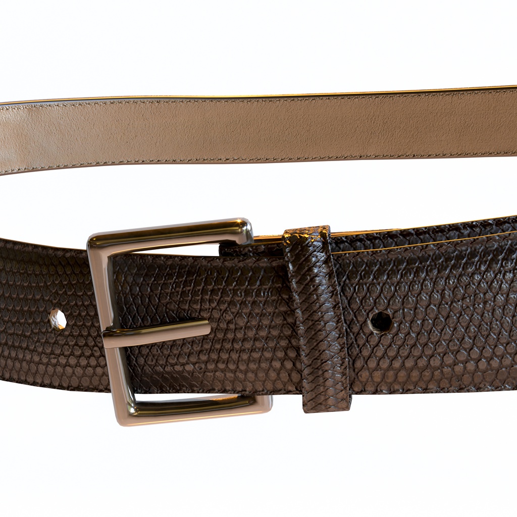 革ベルト - レザーベルト 【3Dモデル】