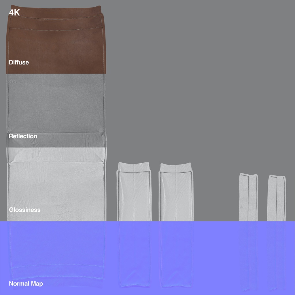 革鞄 - レザートートバッグ 【3Dモデル】