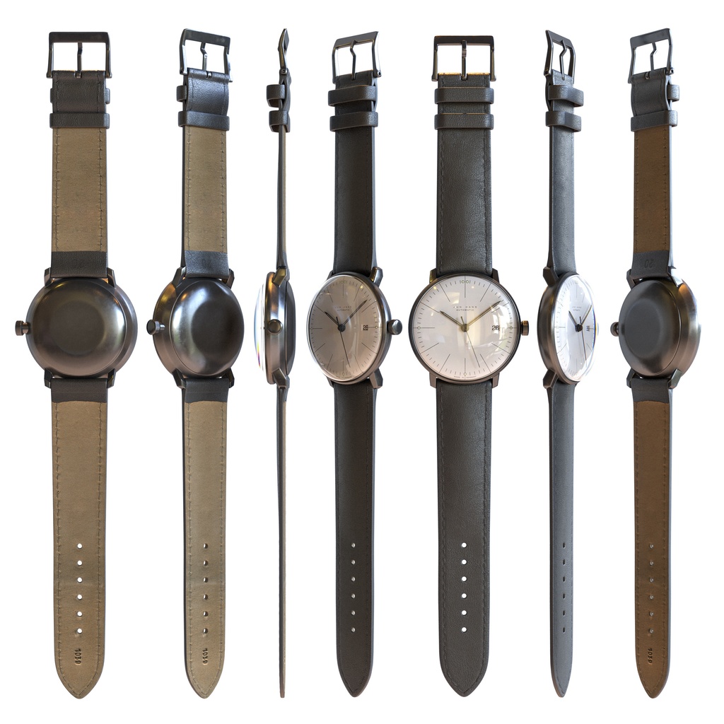 腕時計3 オートマティック - ホワイト x ブラックケース【3Dモデル】