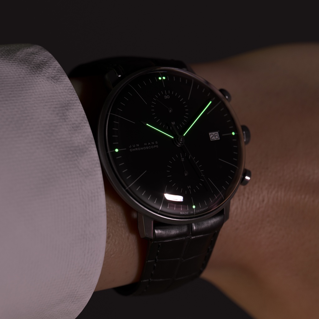 腕時計2 クロノスコープ - ブラック x ステンレスケース【3Dモデル】