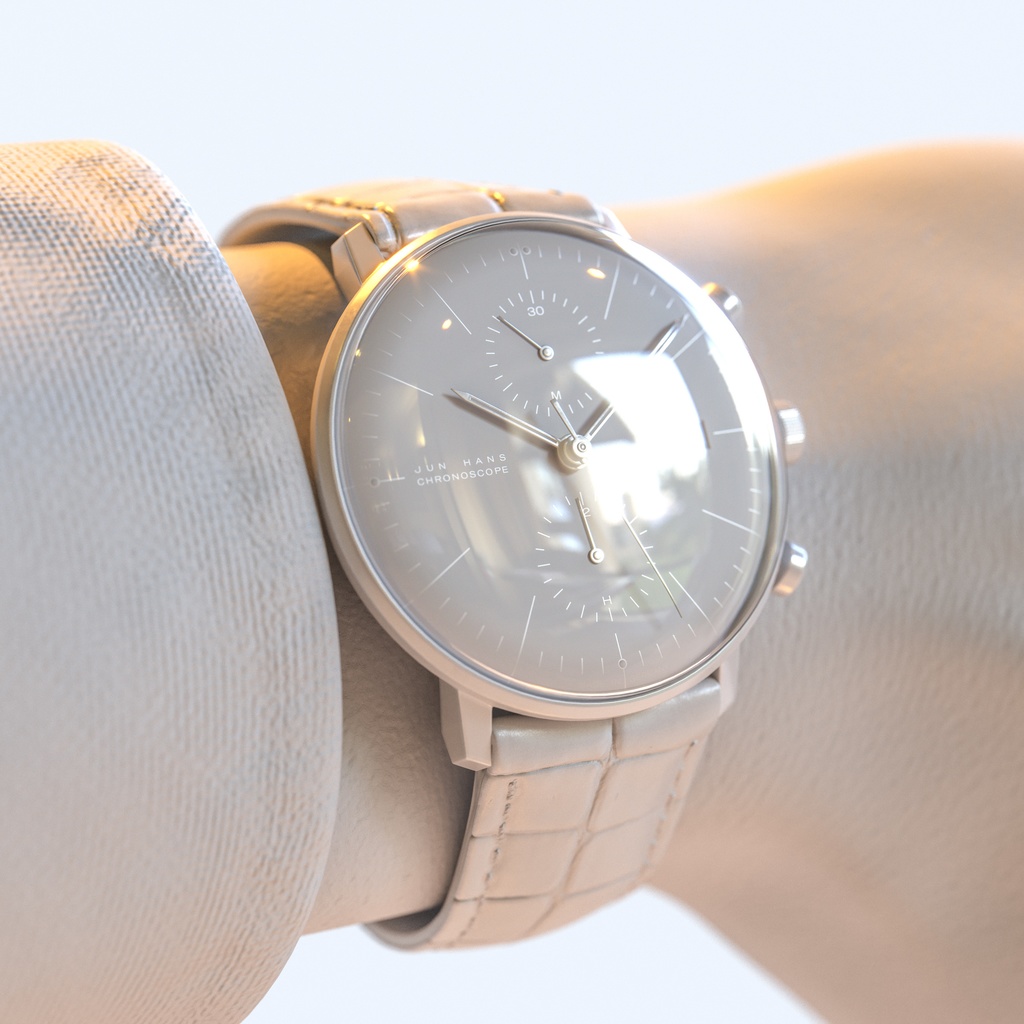 腕時計2 クロノスコープ - ブラック x ステンレスケース【3Dモデル】