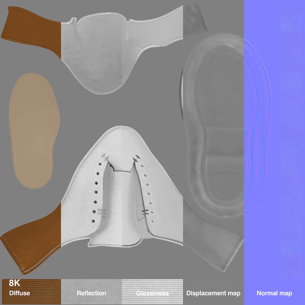 レザーコートスニーカー 【3Dモデル】