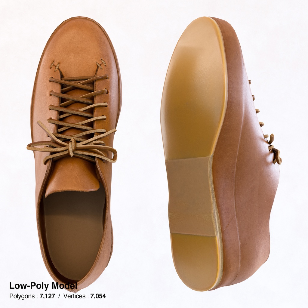 レザーコートスニーカー 【3Dモデル】