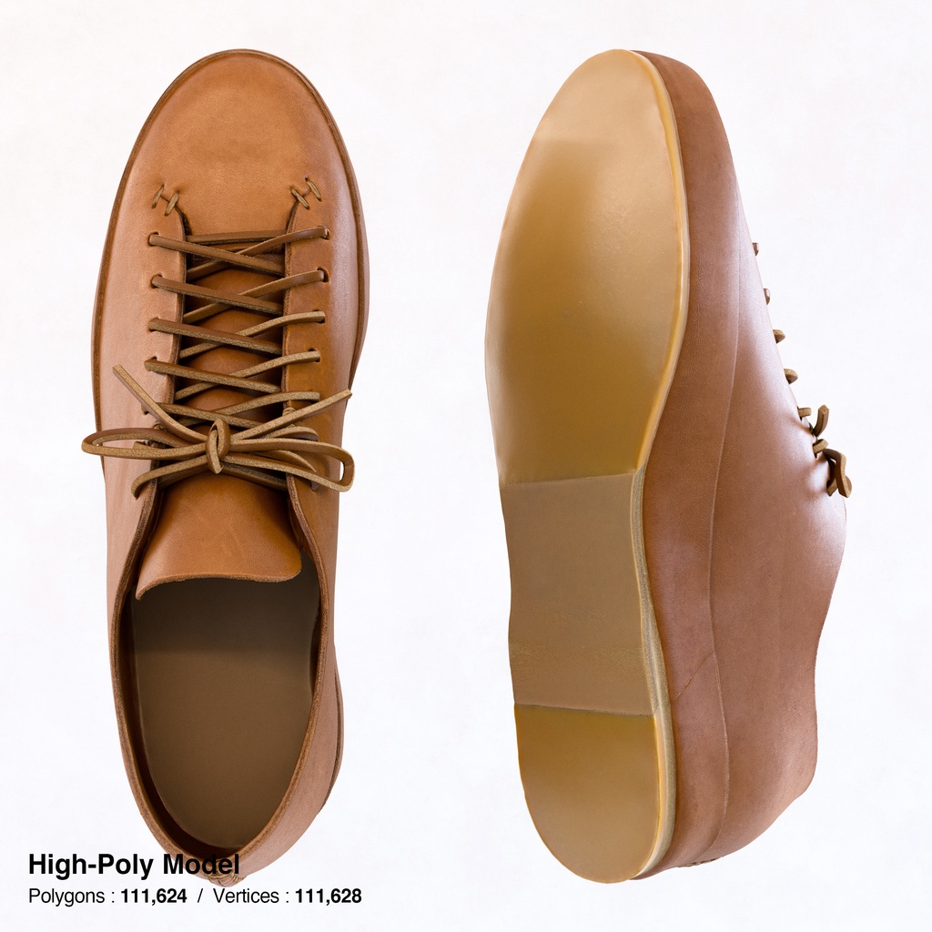 レザーコートスニーカー 【3Dモデル】