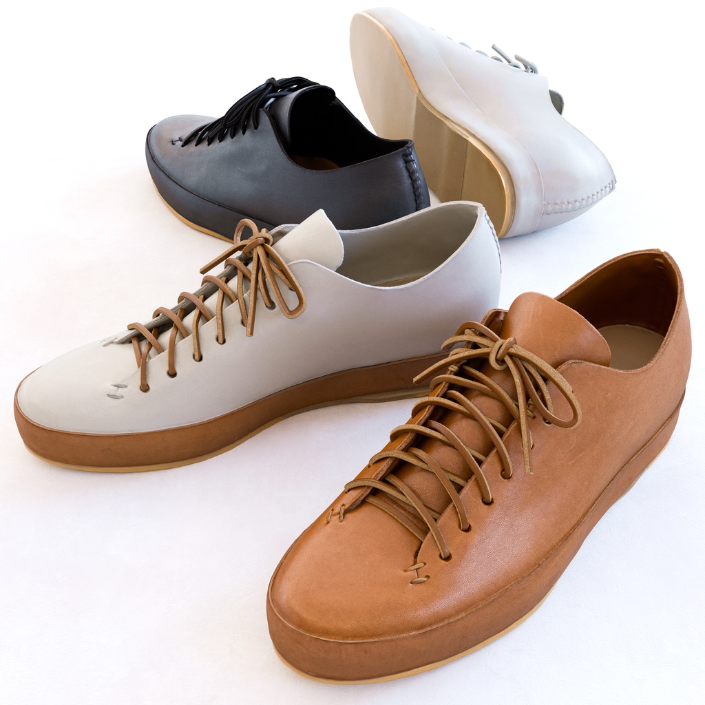 レザーコートスニーカー 【3Dモデル】