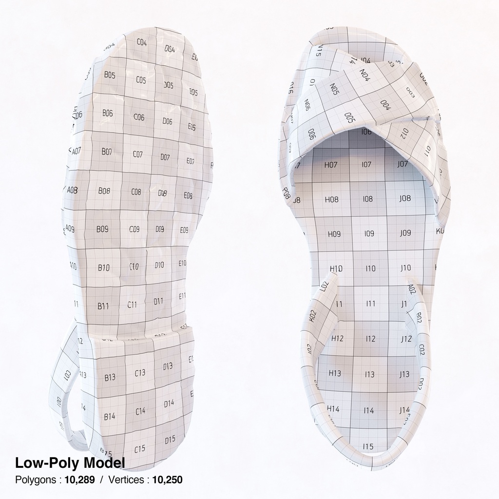 レザーサンダル 【3Dモデル】