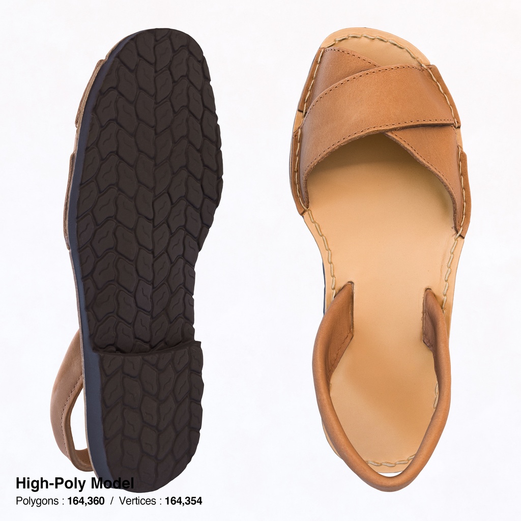 レザーサンダル 【3Dモデル】