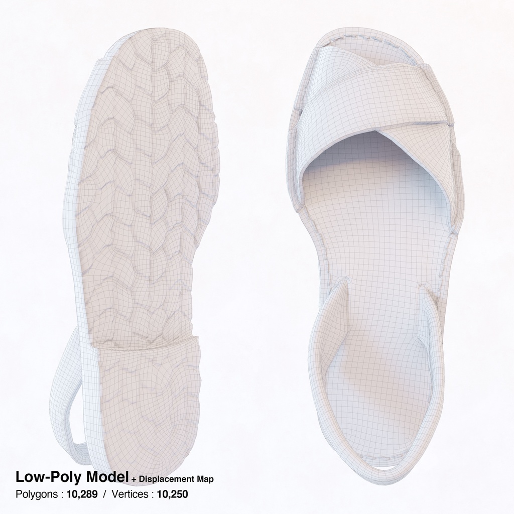 レザーサンダル 【3Dモデル】