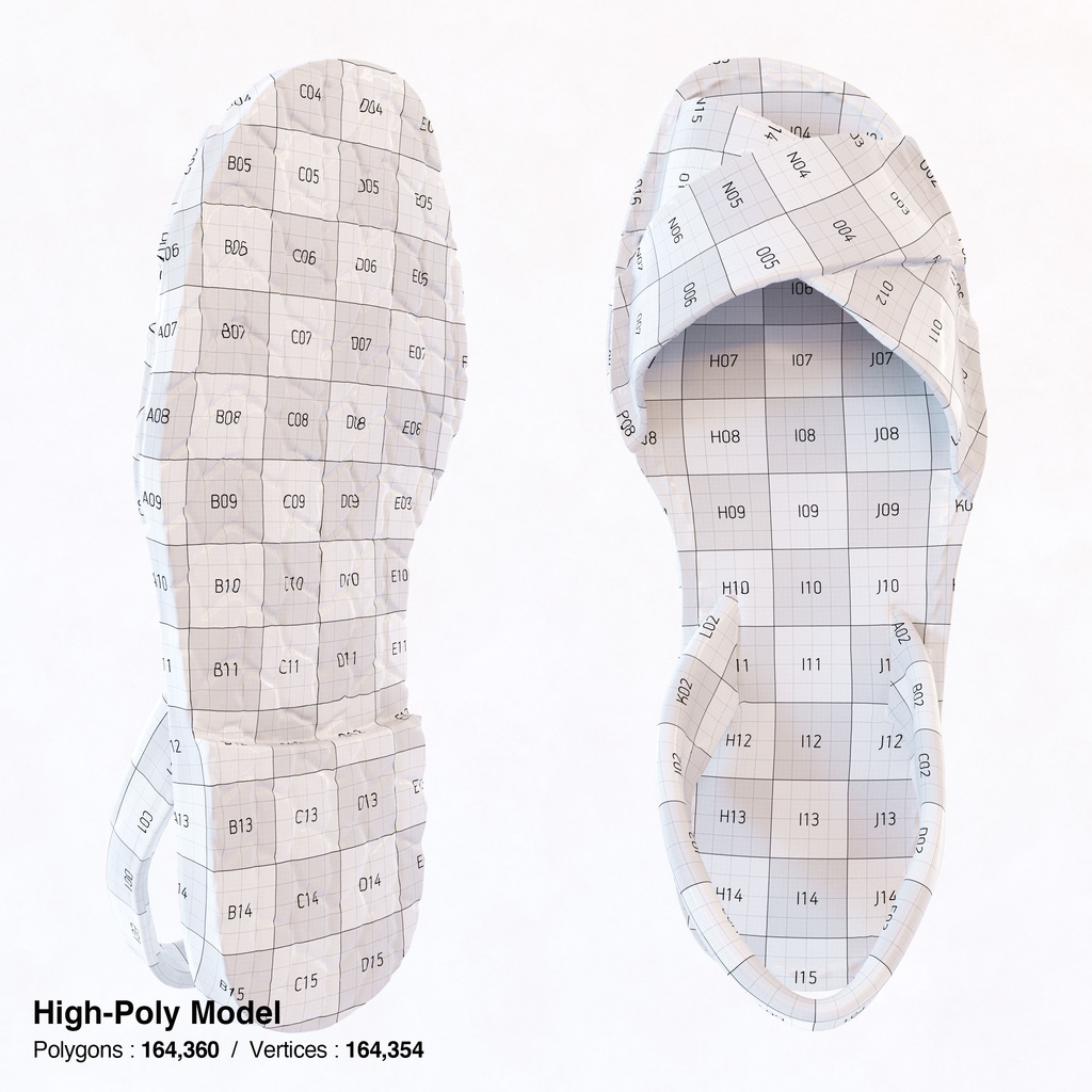 レザーサンダル 【3Dモデル】