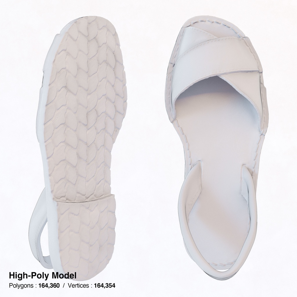 レザーサンダル 【3Dモデル】