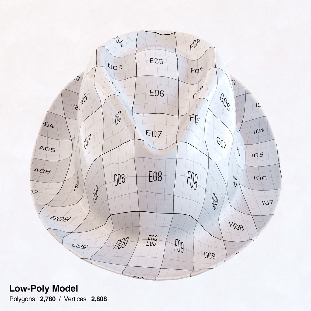 麦わら帽子 【3Dモデル】