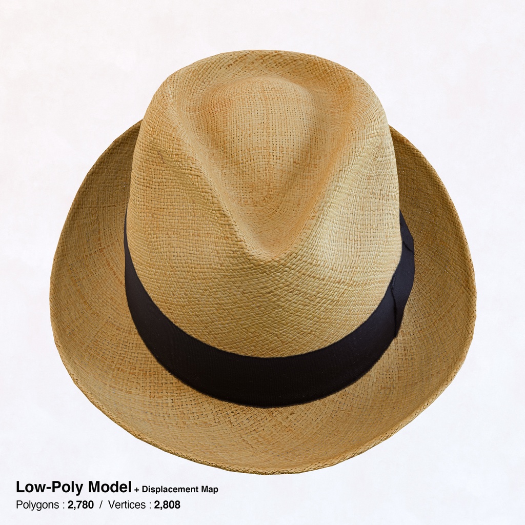 麦わら帽子 【3Dモデル】