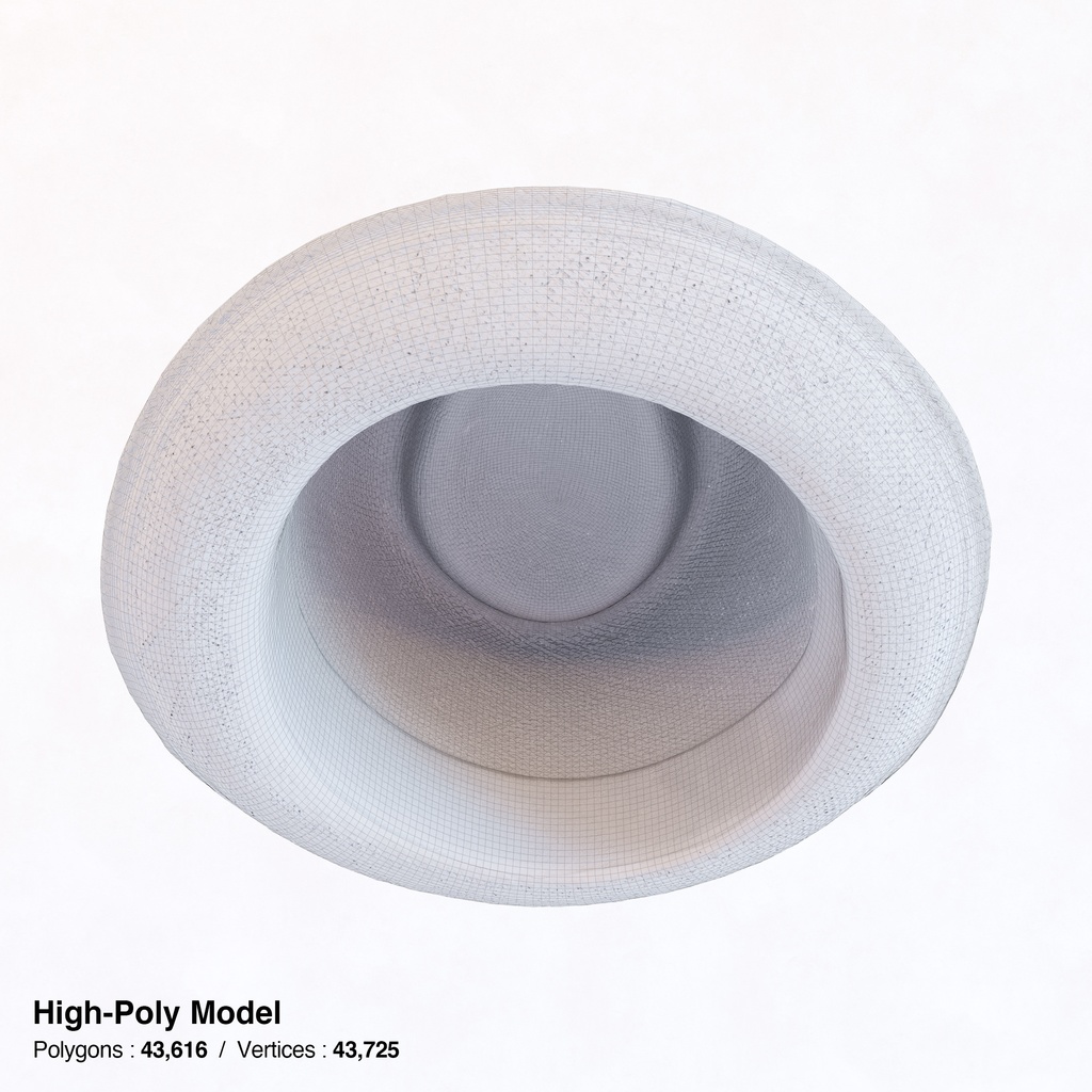 麦わら帽子 【3Dモデル】