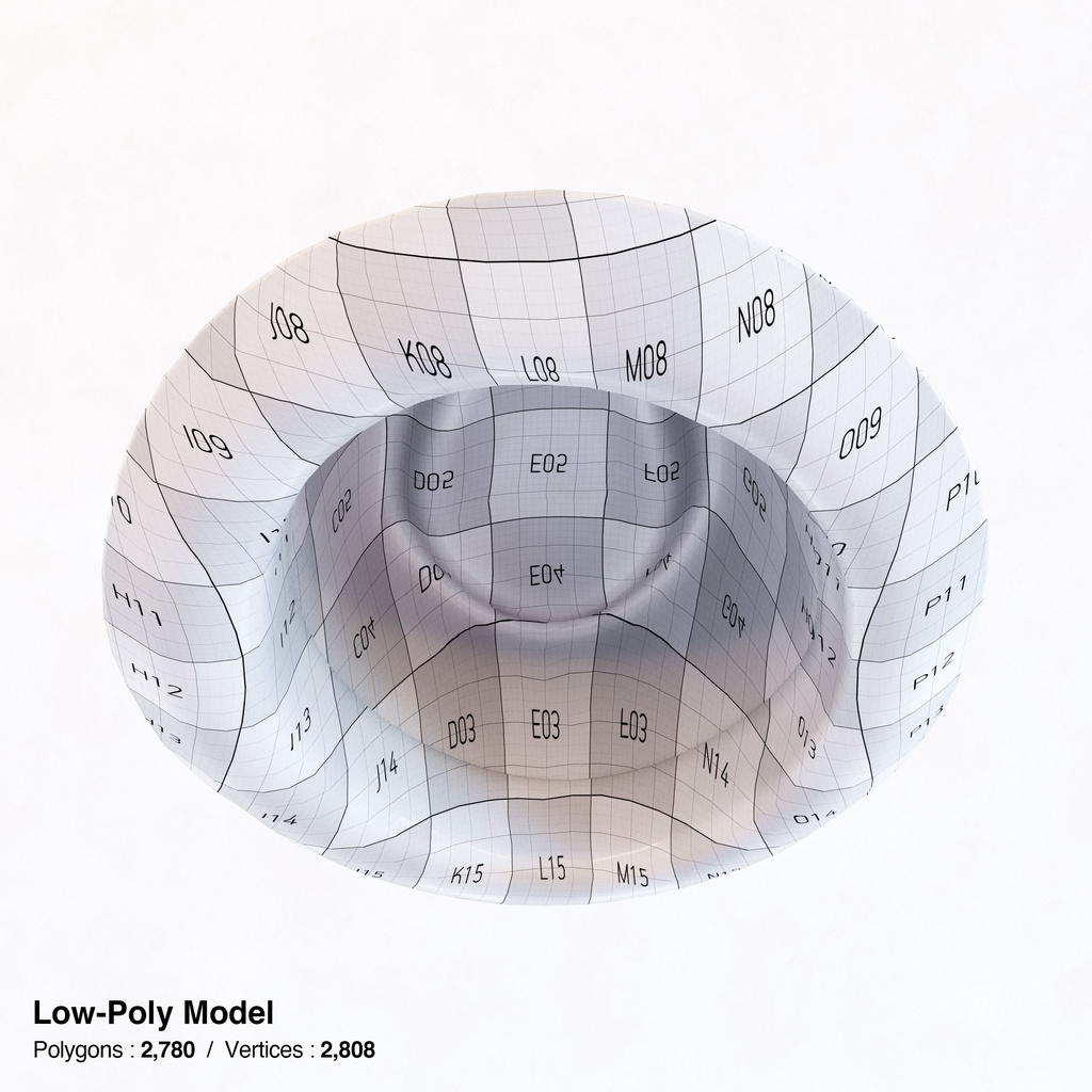 麦わら帽子 【3Dモデル】