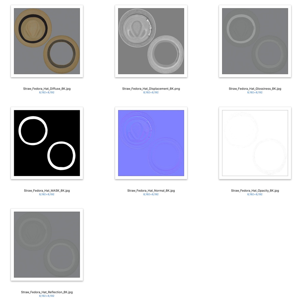 麦わら帽子 【3Dモデル】