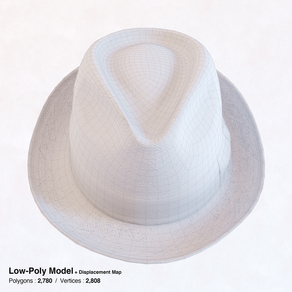 麦わら帽子 【3Dモデル】