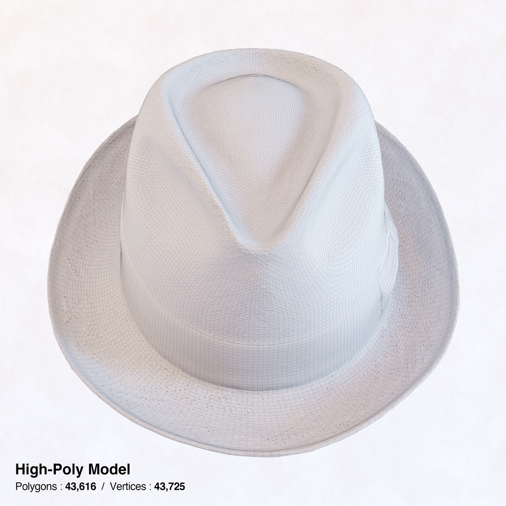 麦わら帽子 【3Dモデル】
