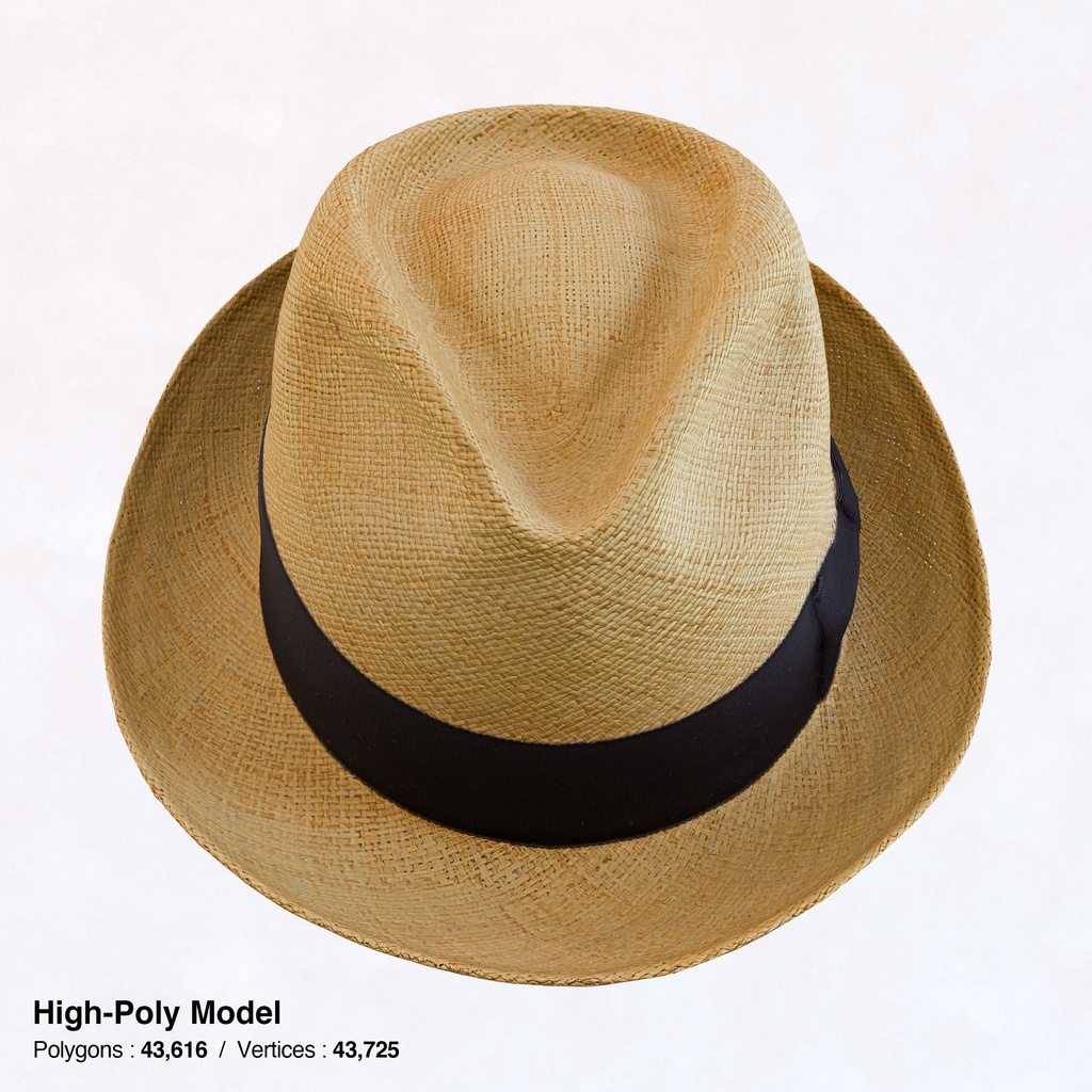 麦わら帽子 【3Dモデル】