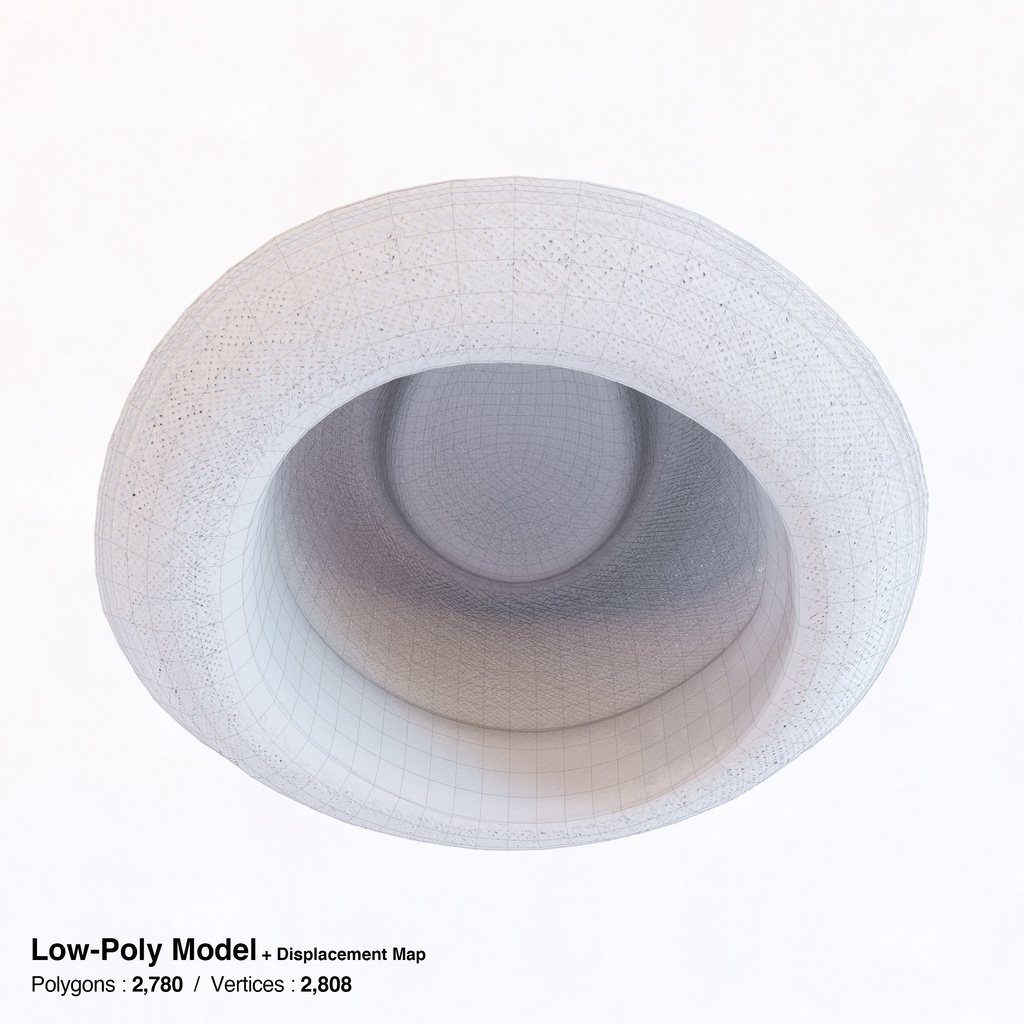 麦わら帽子 【3Dモデル】