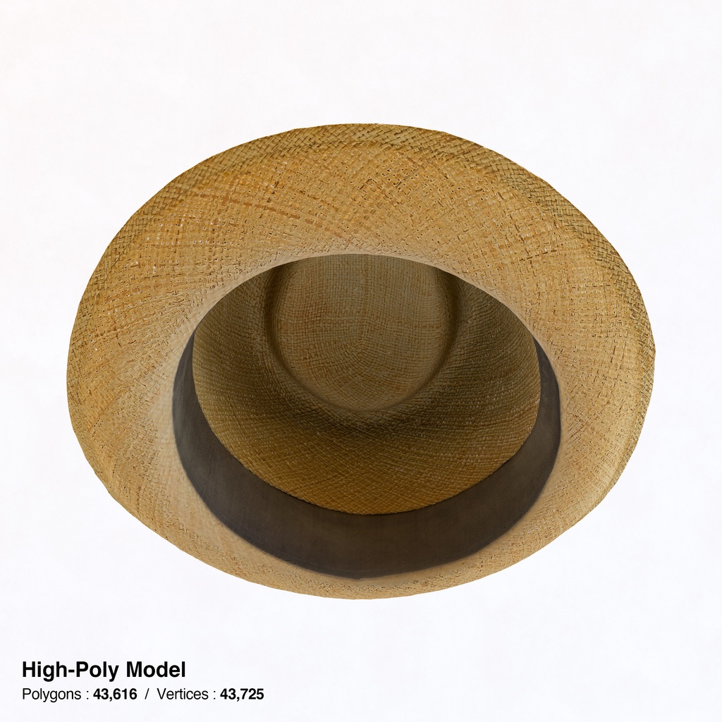 麦わら帽子 【3Dモデル】