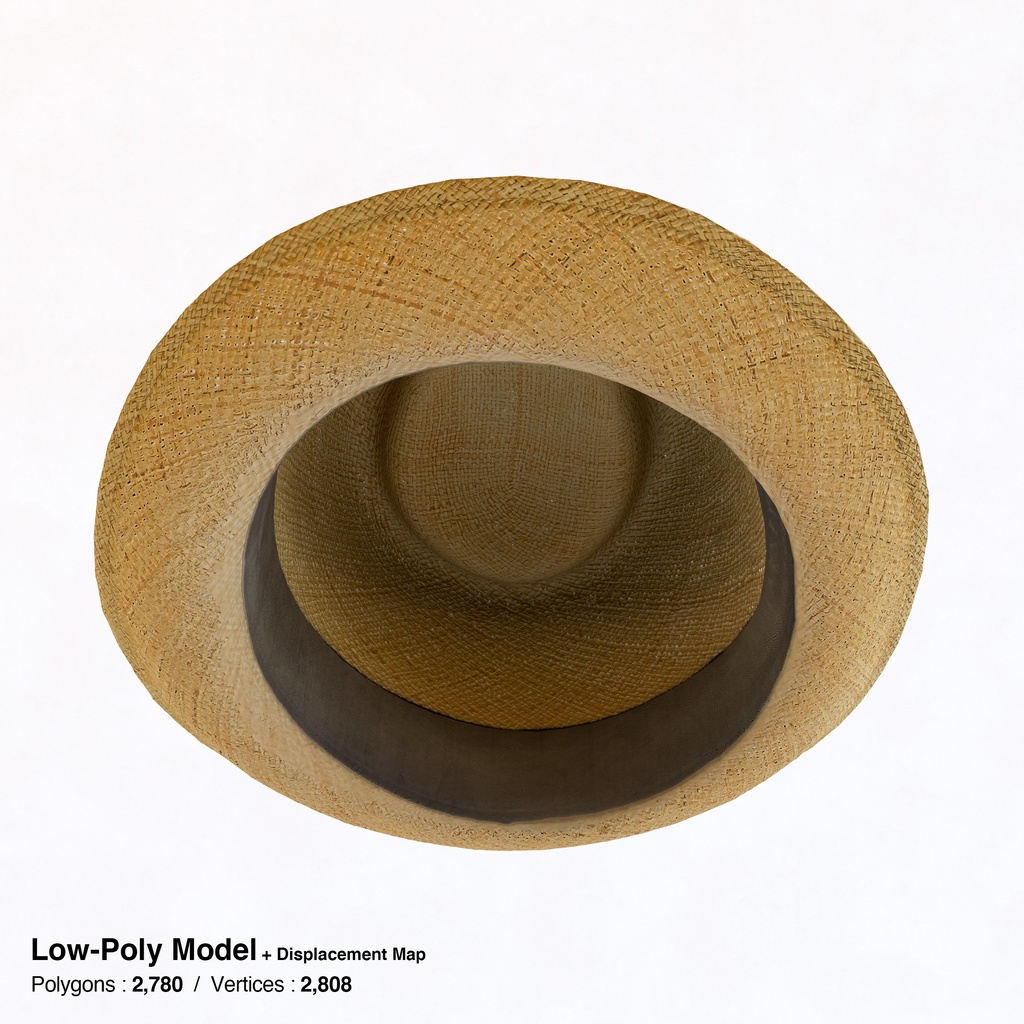 麦わら帽子 【3Dモデル】