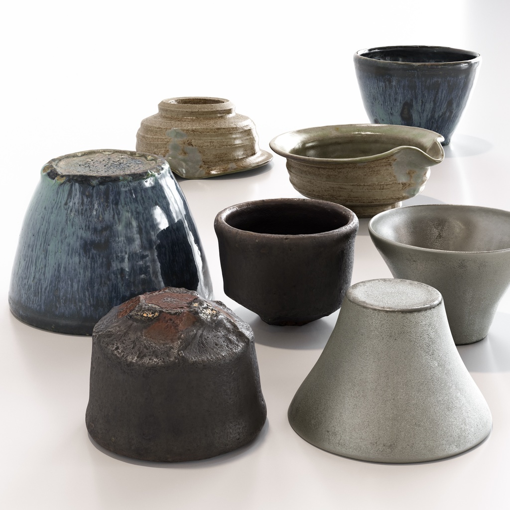 和食器セット6 (酒器)【3Dモデル】