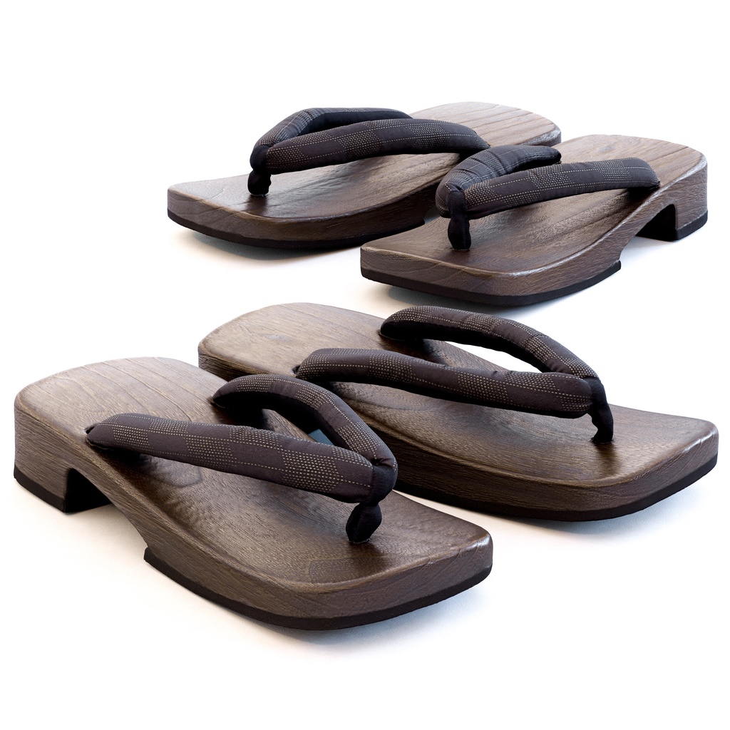 右近下駄セット(男性用) 【3Dモデル】