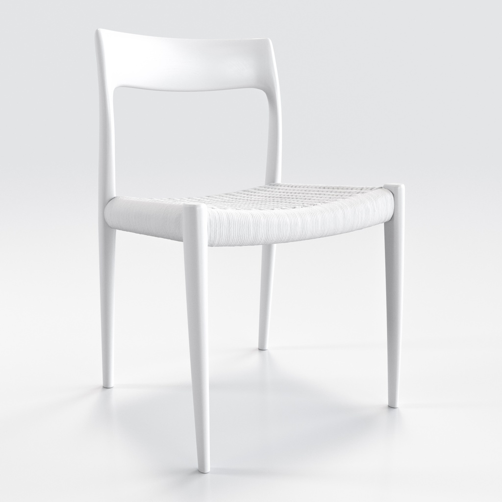 Moller Model 77 ダイニングチェア チーク&ペーパーコード【3Dモデル】