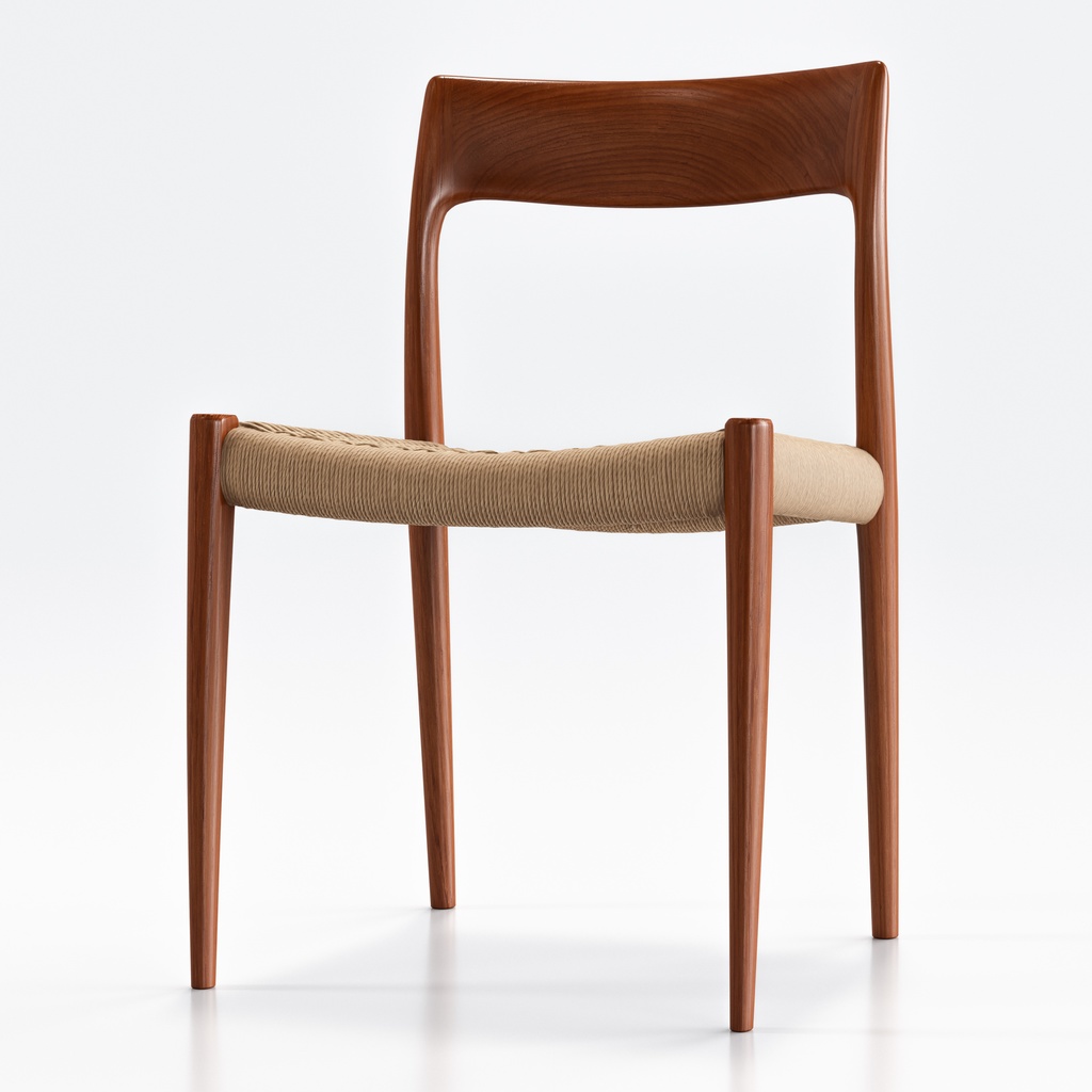 Moller Model 77 ダイニングチェア チーク&ペーパーコード【3Dモデル】