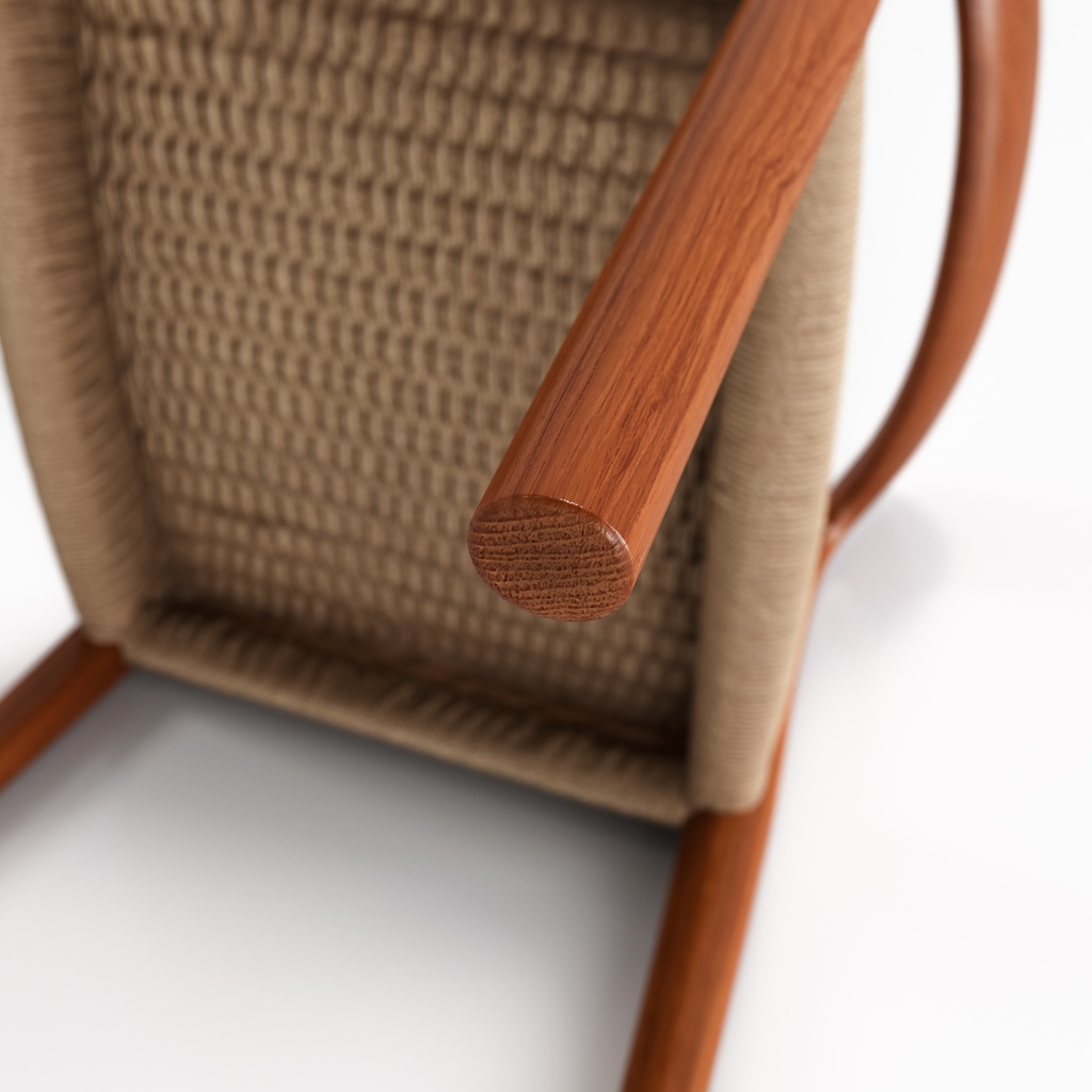 Moller Model 77 ダイニングチェア チーク&ペーパーコード【3Dモデル】