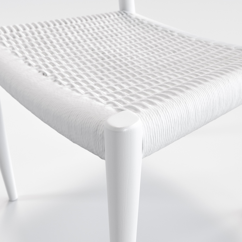 Moller Model 77 ダイニングチェア チーク&ペーパーコード【3Dモデル】