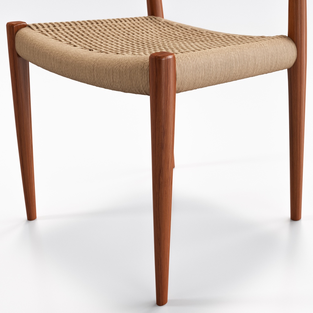 Moller Model 77 ダイニングチェア チーク&ペーパーコード【3Dモデル】