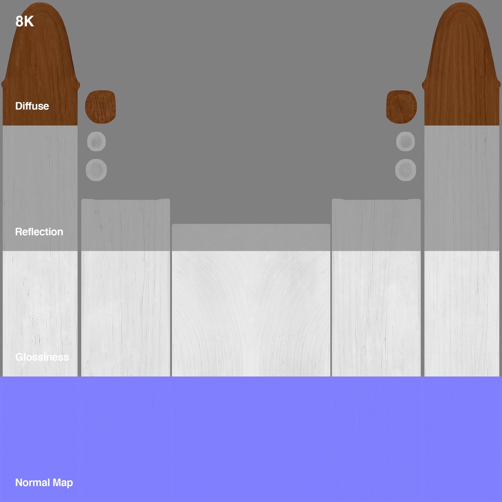 Moller Model 77 ダイニングチェア チーク&ペーパーコード【3Dモデル】