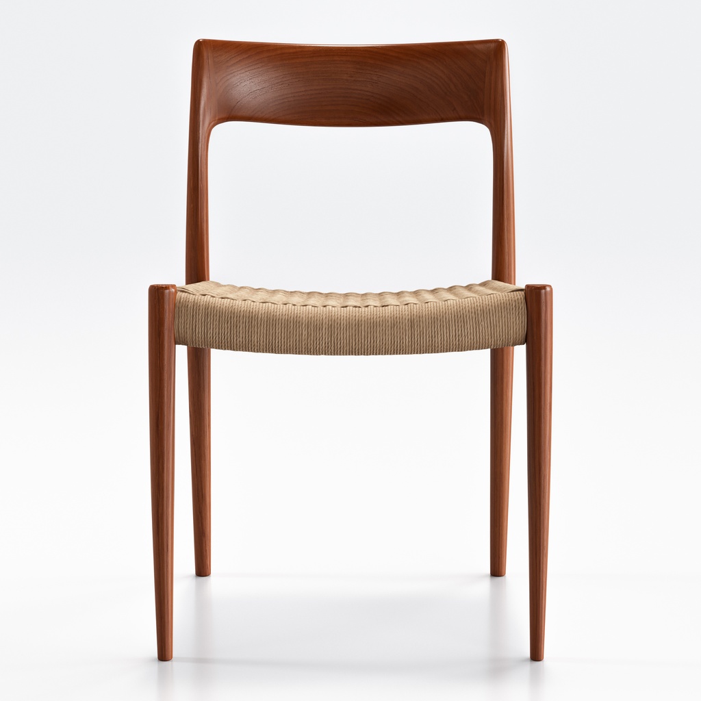 Moller Model 77 ダイニングチェア チーク&ペーパーコード【3Dモデル】