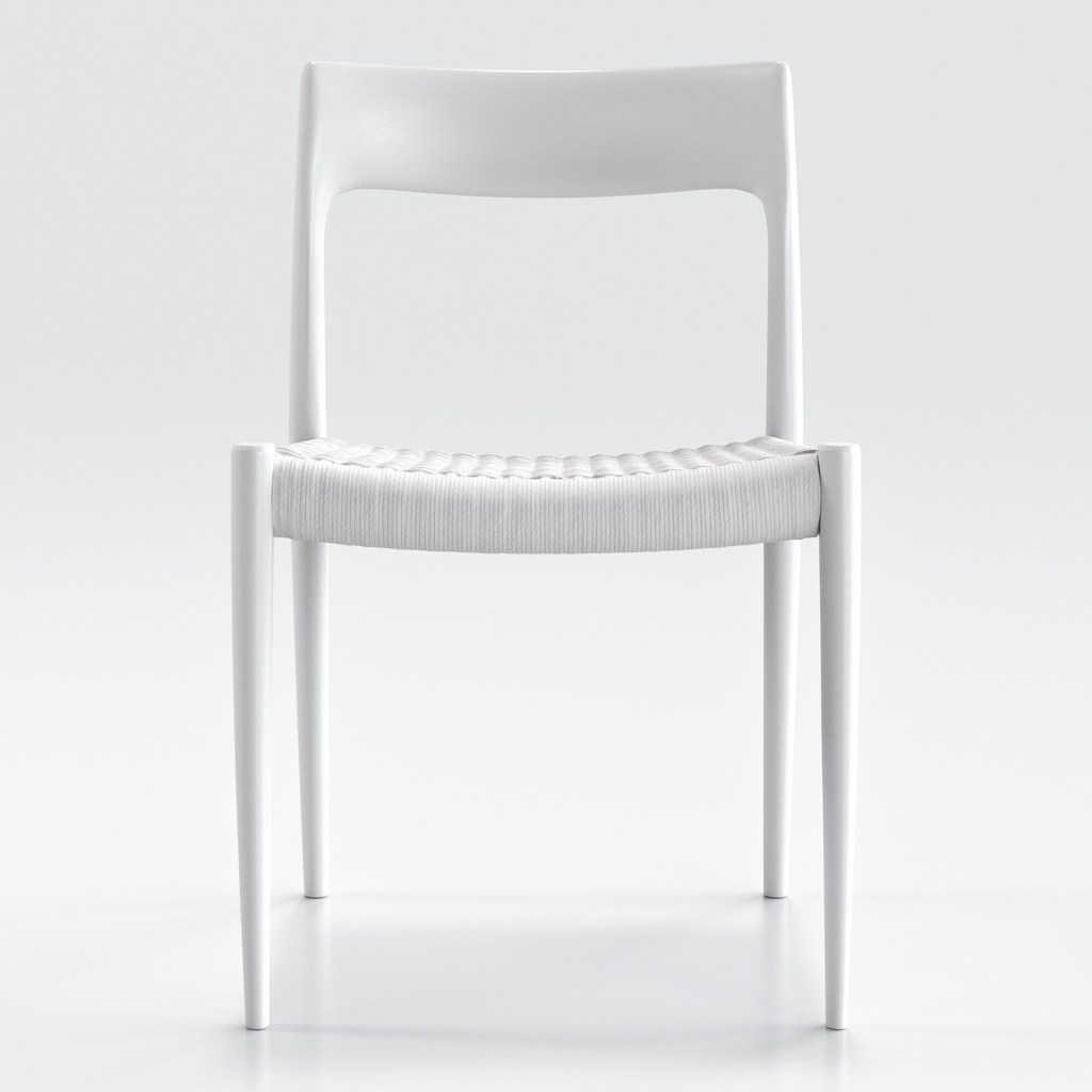 Moller Model 77 ダイニングチェア チーク&ペーパーコード【3Dモデル】