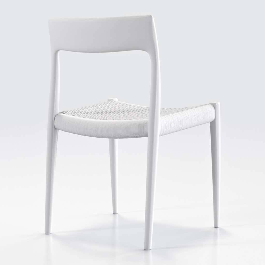 Moller Model 77 ダイニングチェア チーク&ペーパーコード【3Dモデル】