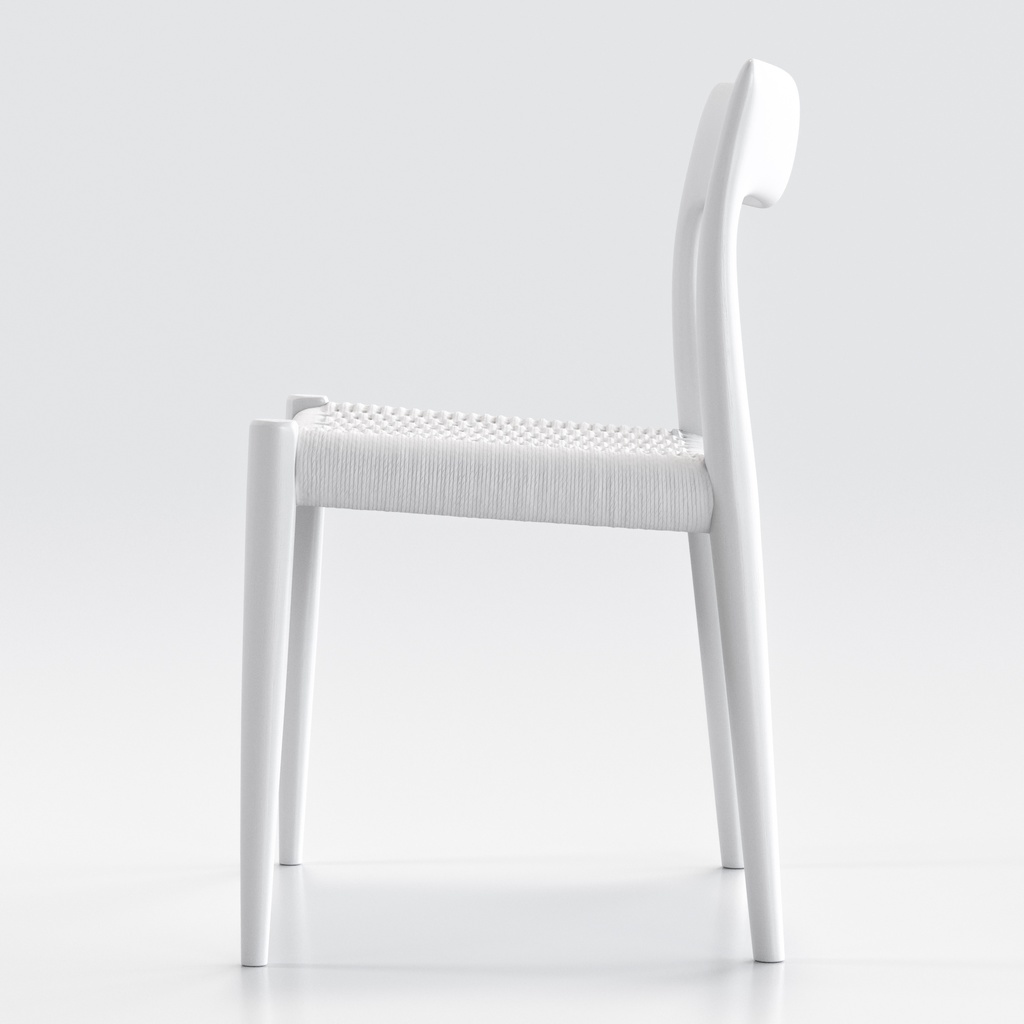 Moller Model 77 ダイニングチェア チーク&ペーパーコード【3Dモデル】