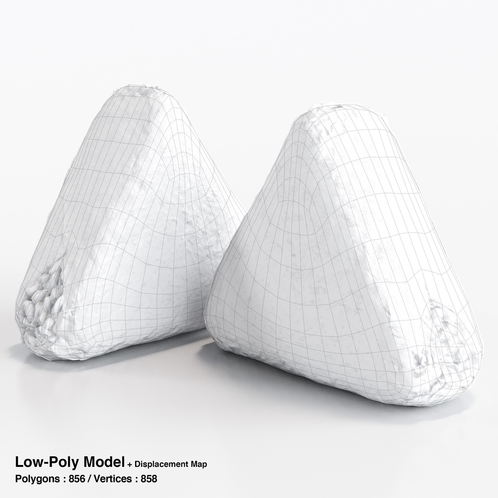 コンビニおにぎり - ツナマヨネーズ(パッケージ付き)【3Dモデル】