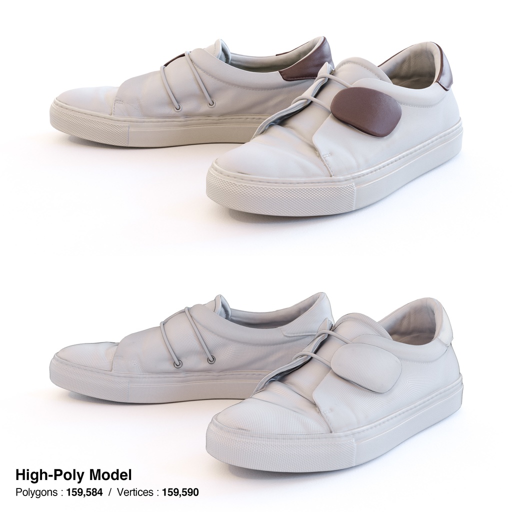 ゴム紐スニーカー 【3Dモデル】