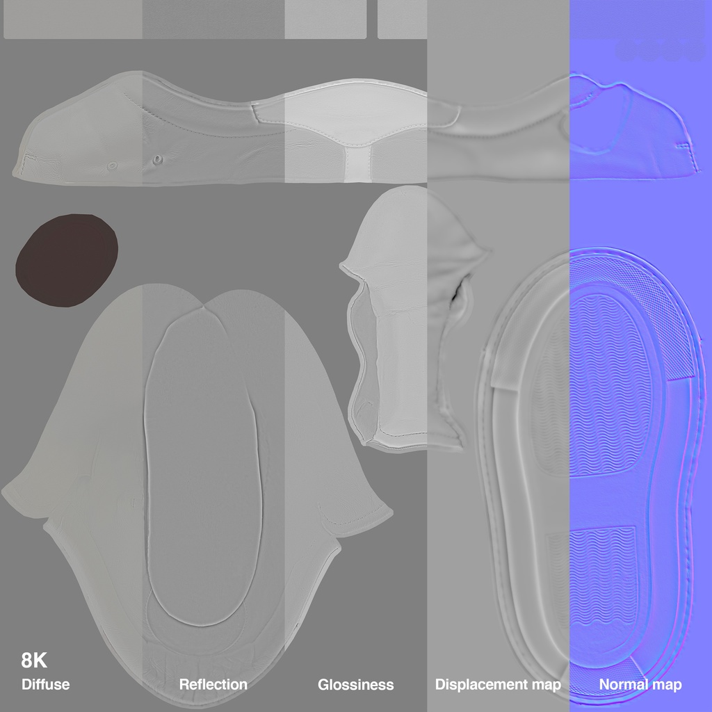 ゴム紐スニーカー 【3Dモデル】