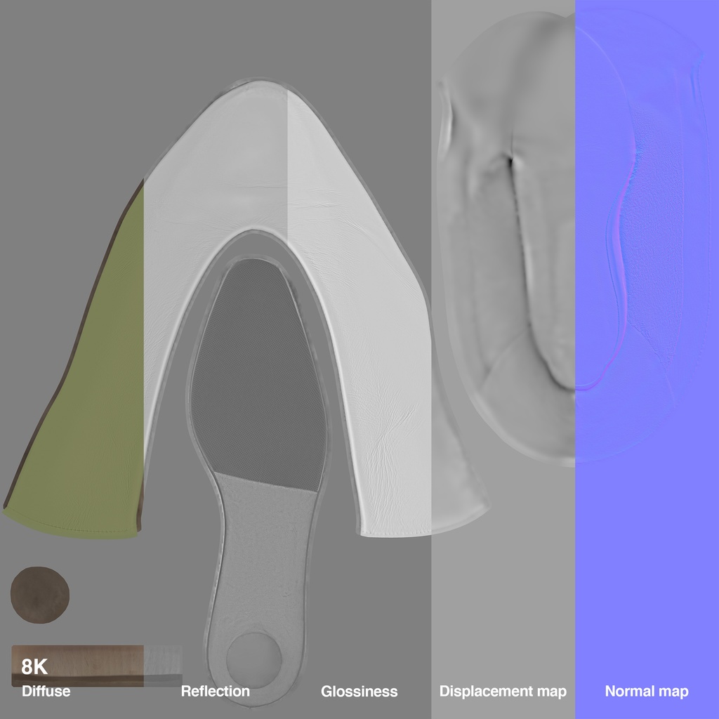 プレーンパンプス 【3Dモデル】