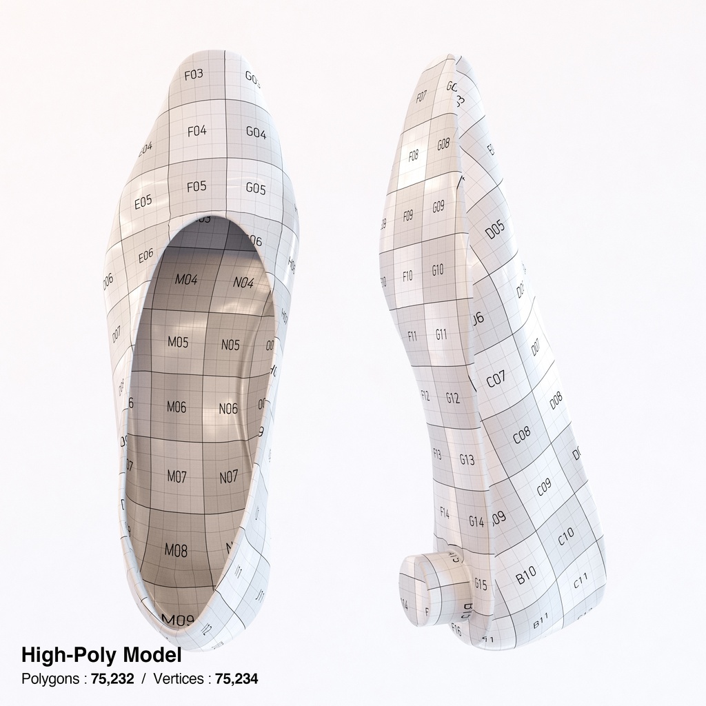 プレーンパンプス 【3Dモデル】