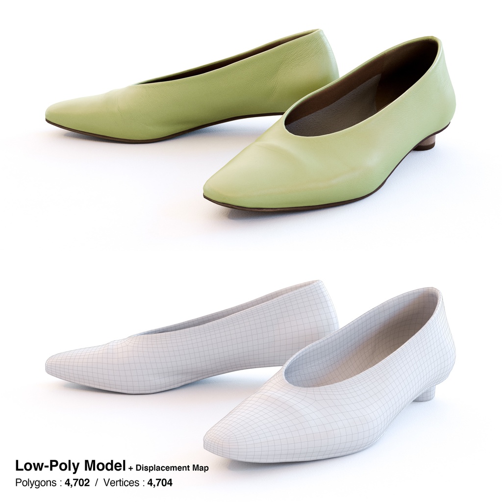 プレーンパンプス 【3Dモデル】