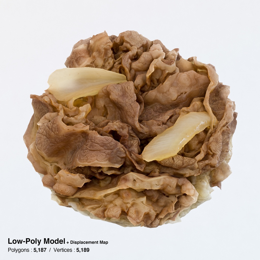 牛丼 - 蓋付きどんぶりセット【3Dモデル】