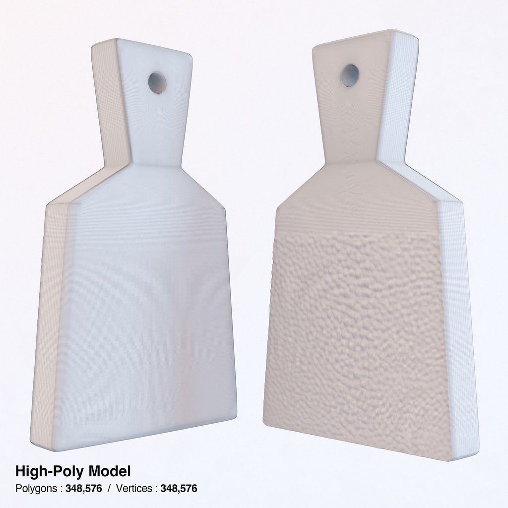 わさびおろし(鮫皮おろし)と山葵セット【3Dモデル】