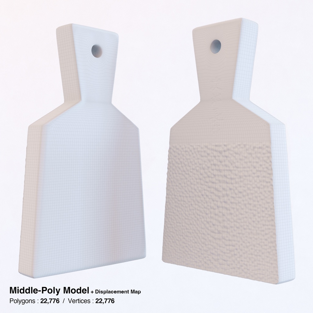 わさびおろし(鮫皮おろし)と山葵セット【3Dモデル】