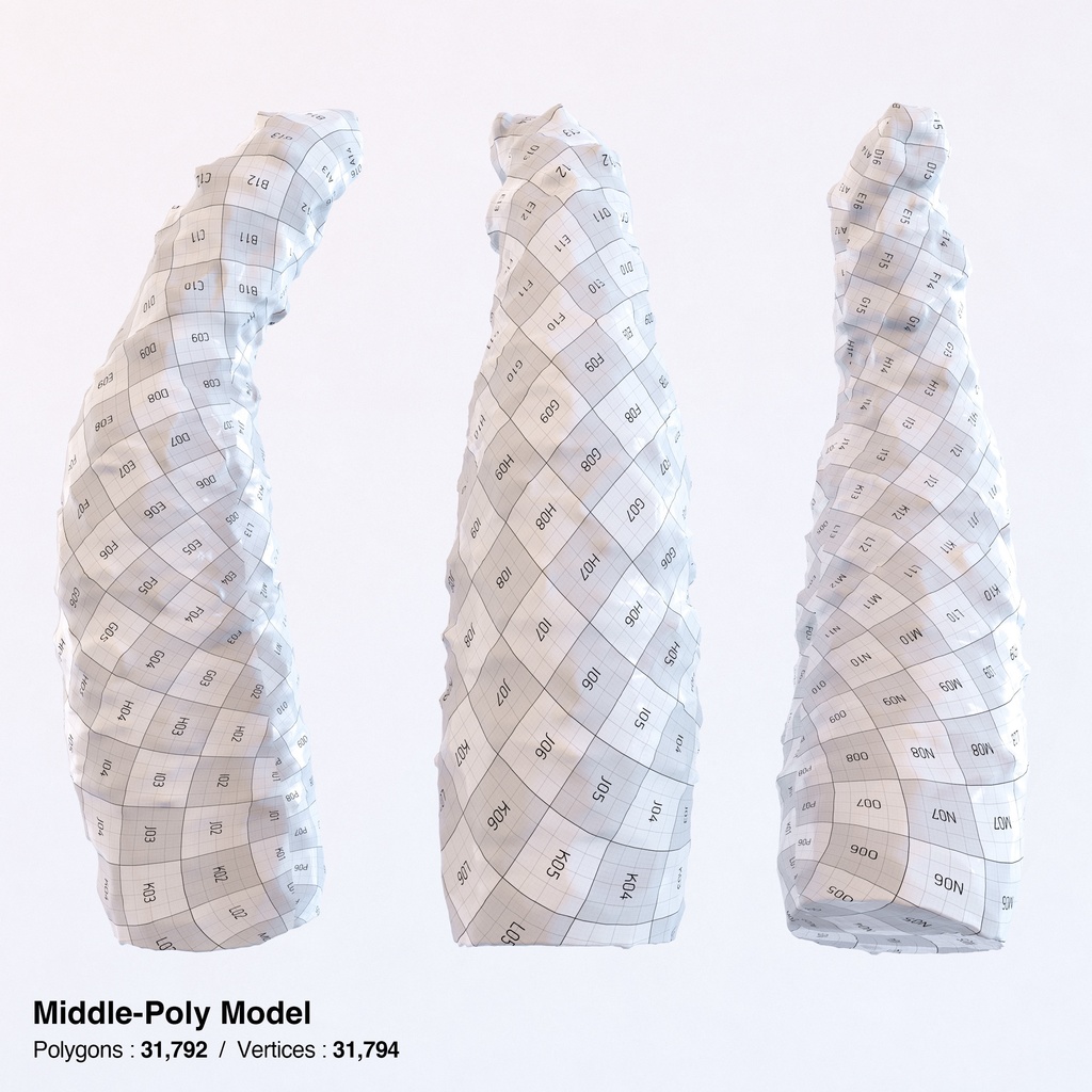 わさびおろし(鮫皮おろし)と山葵セット【3Dモデル】