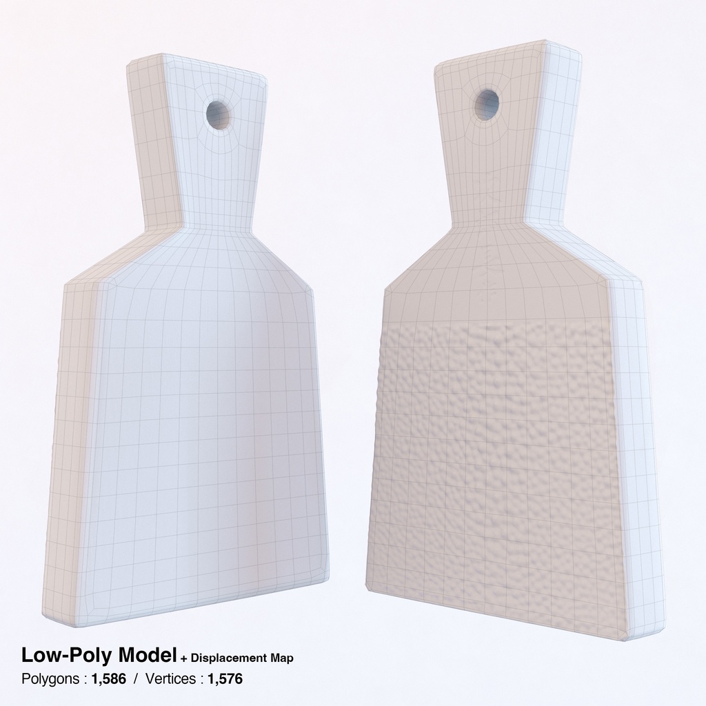 わさびおろし(鮫皮おろし)と山葵セット【3Dモデル】